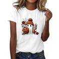 thumbnail image 1 of Halloween Shirts for Women Tshirts for Women Cute Halloween Ghost Shirt Crew Neck T Shirts for Women Oversized Tshirts Halloween Graphic Tee Shirts for Women Halloween Clothing, 1 of 6