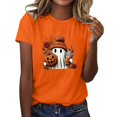 thumbnail image 1 of Halloween Shirts for Women Tshirts for Women Cute Halloween Ghost Shirt Crew Neck T Shirts for Women Oversized Tshirts Shirts for Women Halloween Tee Crew Neck Tops for Women Halloween Clothing, 1 of 6
