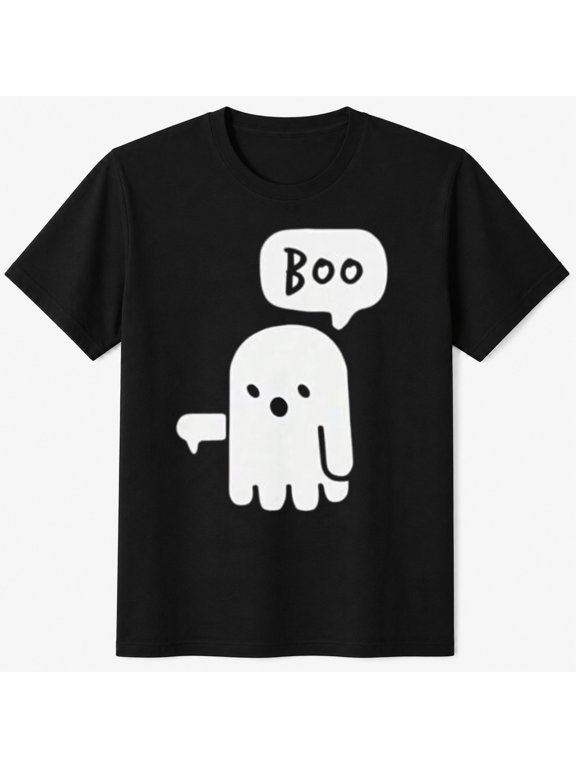 Halloween Shirts for Kids, Boo Simple Ghost Graphic Cute Funny Halloween T-Shirt