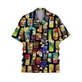 thumbnail image 1 of Halloween Shirts for Men Casual Full Printed Short Sleeve Button Down Lapel Tops Comfortable Fall Outdoor Daily Wear Mens Shirts OTHER M, 1 of 3