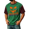 thumbnail image 1 of Halloween Shirts for Men Short Sleeve Crewneck Halloween Tees Jack-o'-lantern Halloween Tops Holiday Casual Halloween Tshirt, 1 of 5