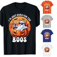 thumbnail image 1 of Halloween Shirts for Women Casual Short Sleeve Letter Print T Shirt for Everyday Comfort and Stylish Wear Women’s Tee Top Black S, 1 of 3