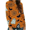 thumbnail image 1 of Halloween Shirts for Women Long Sleeve T-Shirts Funny Graphic Print Casual Loose Comfy Crewneck Tunic Tops Women Fall Outfit, 1 of 4