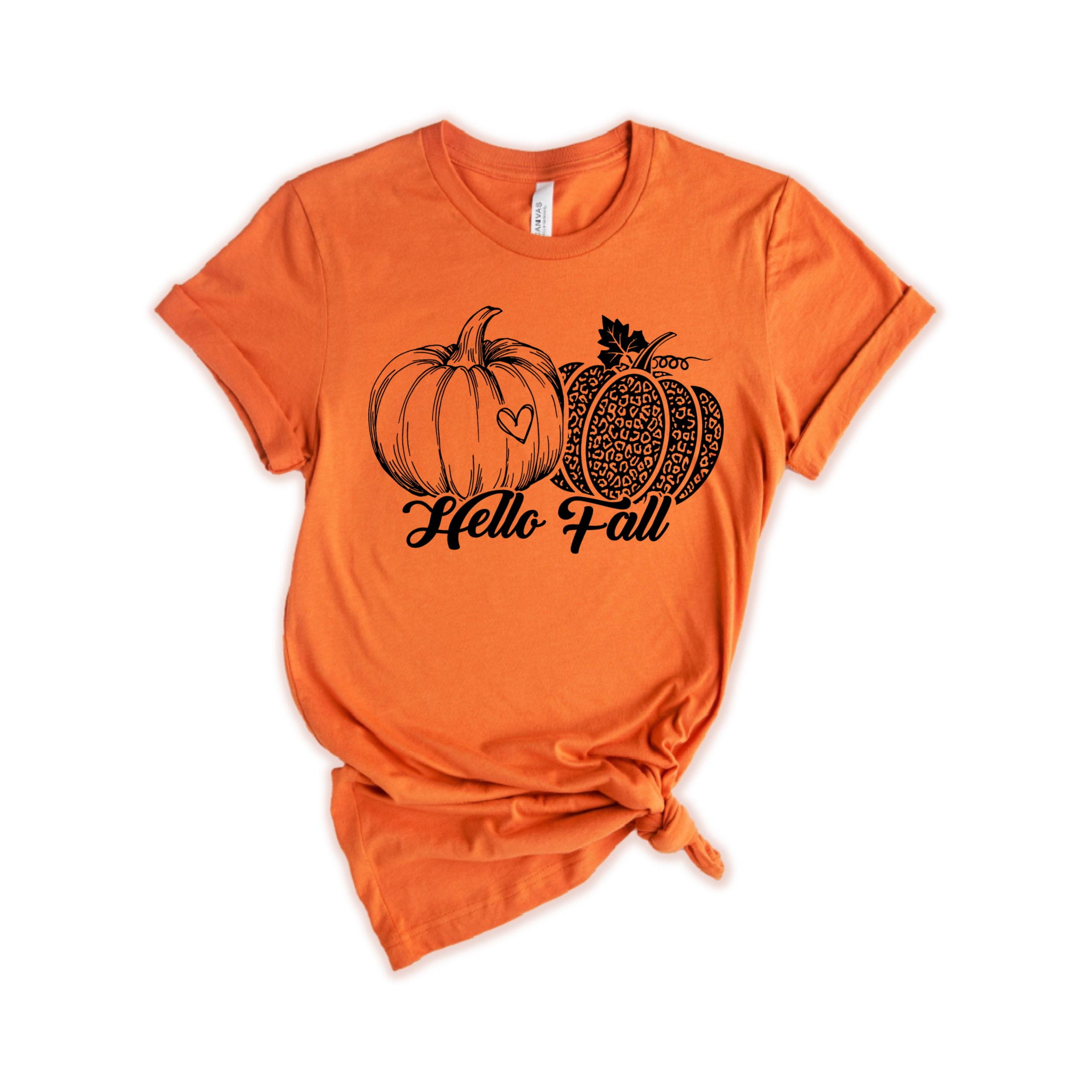 Halloween Shirts for Women & Men Hello Fall TShirt Graphic Tee