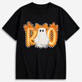 thumbnail image 1 of Halloween Shirts for Women, Retro Boo Ghost Graphic T-Shirt, Spooky Season Tee, 1 of 5
