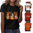 thumbnail image 1 of Halloween Shirts for Women T-Shirts Womens Fashion For Casual Tops Short Sleeve Round Neck Tee T Shirt Pumpkin Print Loose Top Black XL, 1 of 6