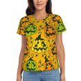 thumbnail image 1 of Halloween Shirts for Women, halloween pumpkin fun Womens Tops Casual T Short Sleeve Shirts Halloween Party Costume, 1 of 6