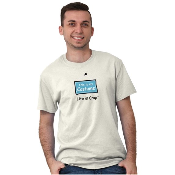 Halloween Short Sleeve T-Shirt Tees Tshirts Life is Crap Costume Sarcastic Gift