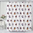 thumbnail image 1 of Halloween Shower Curtain, Cartoon Ghost Polyester Fabric Bathroom Decor Curtain, Machine Washable Waterproof, Halloween Holiday Gift for Women Men, 72 x 72 Inches, 1 of 7