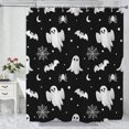 thumbnail image 1 of Halloween Shower Curtain, Cartoon Ghosts Polyester Fabric Bathroom Decor Curtain, Machine Washable Waterproof, Halloween Holiday Gift for Women Men, 72 x 72 Inches, 1 of 7