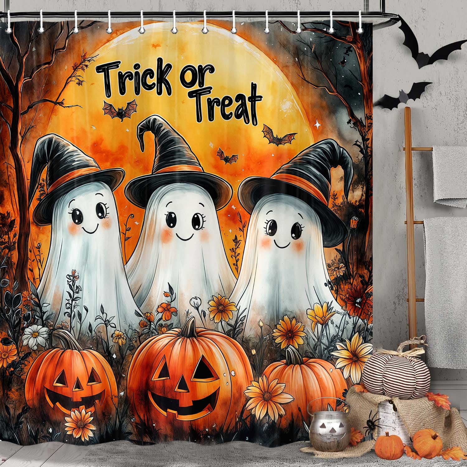 Halloween Shower Curtain Hooksnull