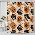 thumbnail image 1 of Halloween Shower Curtain, Cute Pumpkin Polyester Fabric Bathroom Decor Curtain, Machine Washable Waterproof, Halloween Holiday Gift for Women Men, 72 x 72 Inches, 1 of 7