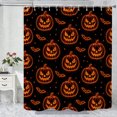 thumbnail image 1 of Halloween Shower Curtain, Funny Pumpkin Polyester Fabric Bathroom Decor Curtain, Machine Washable Waterproof, Halloween Holiday Gift for Women Men, 72 x 72 Inches, 1 of 7