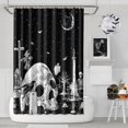 thumbnail image 1 of Halloween Shower Curtain, Gothic Spooky Shower Curtain Set with 12 Hooks, Halloween Shower Curtains for Bathroom Decor, Black, 72x72 Inch, 1 of 6