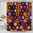 thumbnail image 1 of Halloween Shower Curtain, Patchwork Pumpkin Polyester Fabric Bathroom Decor Curtain, Machine Washable Waterproof, Halloween Holiday Gift for Women Men, 72 x 72 Inches, 1 of 7