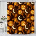 thumbnail image 1 of Halloween Shower Curtain, Pumpkin Moon Polyester Fabric Bathroom Decor Curtain, Machine Washable Waterproof, Halloween Holiday Gift for Women Men, 72 x 72 Inches, 1 of 7