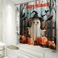 thumbnail image 1 of Halloween Shower Curtain Set Halloween Bathroom Curtain Set Shower Curtain Pumpkin Shower Curtain Set With Non Slip Rugs Toilet Lid Cover And Bath Mat Shower Curtain, 1 of 7