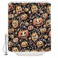 thumbnail image 1 of Halloween Shower Curtain Set ，Waterproof Fabric Shower Curtains Country Watercolor Pumpkin Candy Shower Curtains for Bathroom,Bathroom Decor 54x"78", 1 of 6