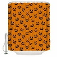 thumbnail image 1 of Halloween Shower Curtain Set ，Waterproof Fabric Shower Curtains Ghost Pumpkins Horror Expression Shower Curtains for Bathroom,Bathroom Decor 60"x72", 1 of 6