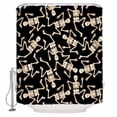 thumbnail image 1 of Halloween Shower Curtain Set ，Waterproof Fabric Shower Curtains Skeleton Shower Curtains for Bathroom,Bathroom Decor 36"x72", 1 of 6
