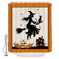 thumbnail image 1 of Halloween Shower Curtain Set ，Waterproof Fabric Shower Curtains Witch Cat Castle Shower Curtains for Bathroom,Bathroom Decor 60"x72", 1 of 6