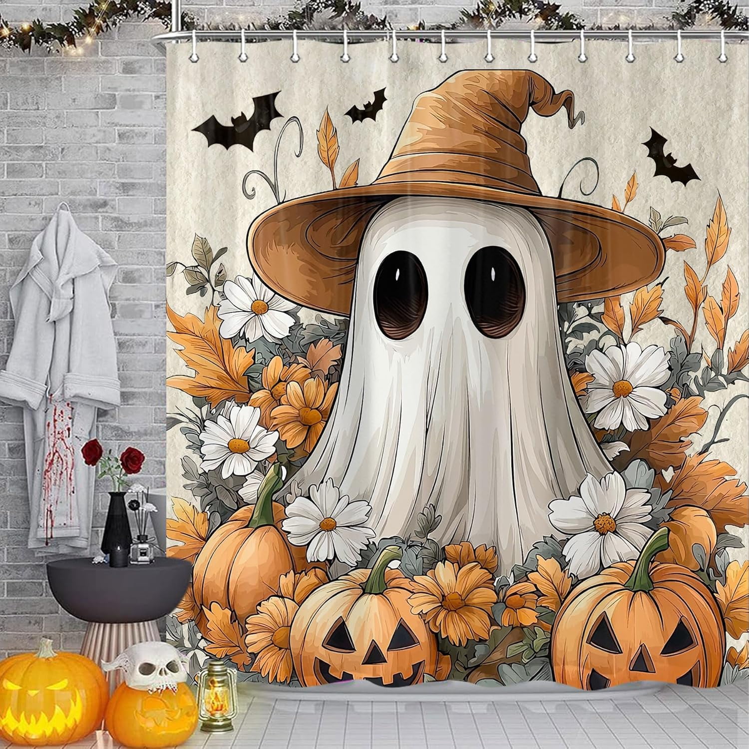 Halloween Shower Curtain Hooksnull