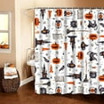thumbnail image 1 of Halloween Shower Curtain, Waterproof Pumpkin Halloween Bathroom Decor, Cute Bathroom Curtains for Women, Waterproof Bathroom Home Decoration, 1 of 3