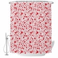 thumbnail image 1 of Halloween Shower Curtain, Waterproof Shower Curtains for Bathroom, Scary Red Blood Drop Splash Dots Washable Fabric Bathtub Curtain Set Bath Decor with 12 Hooks 72"x78", 1 of 8