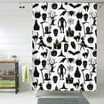 thumbnail image 1 of Halloween Shower Curtain, halloween pumpkin black Halloween Decor Shower Curtain, Halloween Decorations Bathroom Curtain with 9 Buttonholes, Ruffle Shower Curtain 60x72in, 1 of 6