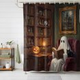 thumbnail image 1 of Halloween Shower Curtains for Bathroom, Country Horror White Ghosts Pumpkin Cat Waterproof Fabric Shower Curtain, Decorative Bathroom Curtain for Bathtub, 72"x84", No Hooks Included, 1 of 9