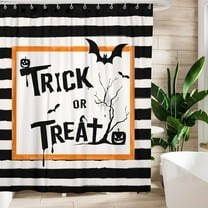 Halloween Shower Curtains for Bathroom Creepy Witch Bat Skull Gothic Spider Crow Pumpkin in Graveyard Shower Curtain Waterproof Fabric Happy Halloween Decoration Bathroom Curtain with Hooks 36"x72"