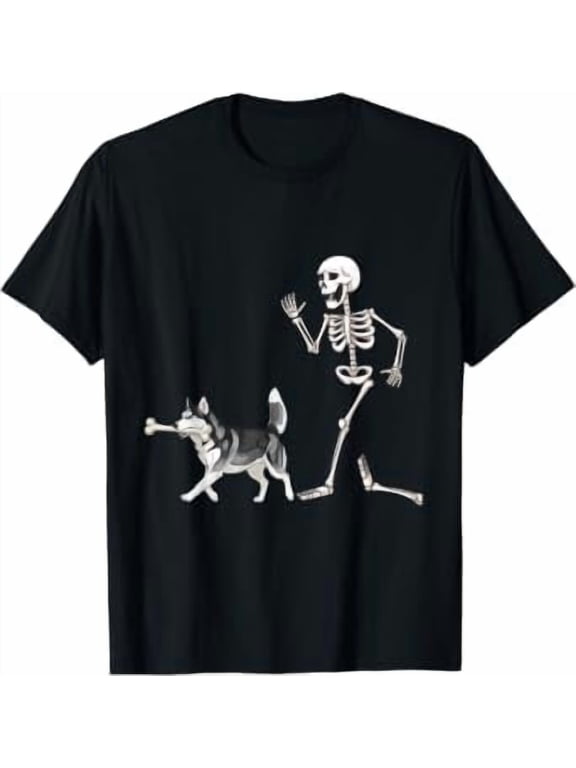 Halloween Siberian Husky Dog Graphic T-Shirt
