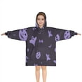 thumbnail image 1 of Halloween Silhouette Pattern Blanket Hoodies for Kids 6-13YR Oversize Wearable Blanket Hoodies for Boys Girls Teens, 1 of 7