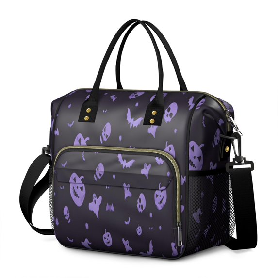 Halloween Silhouette Pattern Womens Lunch Box for Work,Insulated Large Lunch Bag for Tween and Teen,Loncheras Para Mujer,Leakproof Adult Lunch Bag for Work,Beach,Travel,Picnic,Camping