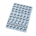 thumbnail image 1 of Halloween Silicone Baking Mold With 60 Cavities Pumpkin Witch Hat Skull Candy Chocolate Jelly Gummy Ice Cube Tray A-25.8X17.9X0.8Cm, 1 of 5