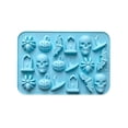 thumbnail image 1 of Halloween Silicone Ice Cube Tray 7.1" x 4.7" Novelty Mold Reusable Freezer Ice Maker for Festive, 1 of 5
