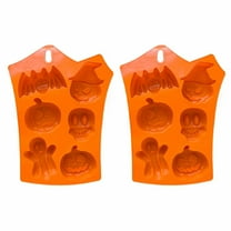 Halloween Silicone Mold, Pumpkin Bat Skull Ghost Shape Silicone Candy Chocolate Molds, DIY Cookies Gummy Chocolate Mold Ice Cream Tray, for Kitchen DIY Baking Tools