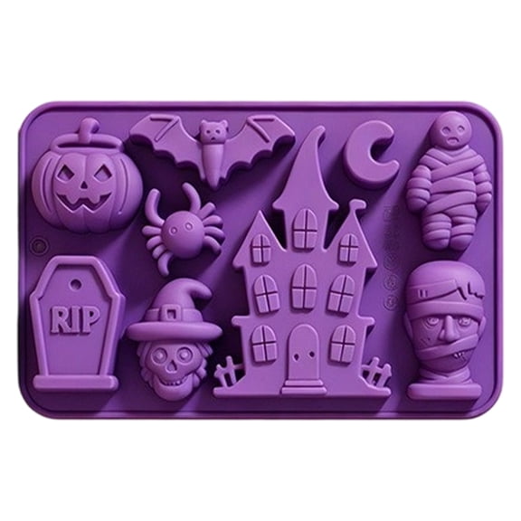 Halloween Silicone Mold, Pumpkin Ghost Spider Shaped Chocolate Candy Mold, DIY Baking Tool for Theme Party Kitchen Dessert Making