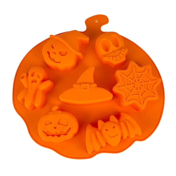 Halloween Silicone Mold, Pumpkin Skull Ghost Shape Nonstick Baking Molds, DIY Candy Chocolate Soap Making Supplies for Kitchen