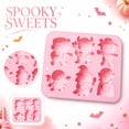 thumbnail image 1 of Halloween Silicone Mold, Reusable 3D Mold for Halloween Treats, Including Vampire, Witch, Monster Shapes, Ideal for Baking, Soap, Resin Crafts, 1 of 8