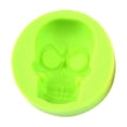 thumbnail image 1 of Halloween Silicone Molds for Baking, 3D Skull Cake Pan Mold, Nonstick Halloween Skeleton Mold for Soap Ice Cupcake (Green), 1 of 3