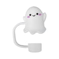 thumbnail image 1 of Halloween Silicone Straw Cover Caps, Reusable Straw Toppers for 30 Oz & 40 Oz Handle Tumbler, Fits 10mm / 0.4 Inch Straws, Decorative Straw Tip Lids for Halloween Gift (Ghost), 1 of 2