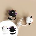 thumbnail image 1 of Halloween Silicone Straw Cover Set, 2-Pack Cute 3D Topper for Tumblers & Water Bottles, Reusable Dust-Proof Straw Caps for Summerween Parties, Spooky Season Gifts & Daily Drink Accessories, 1 of 9