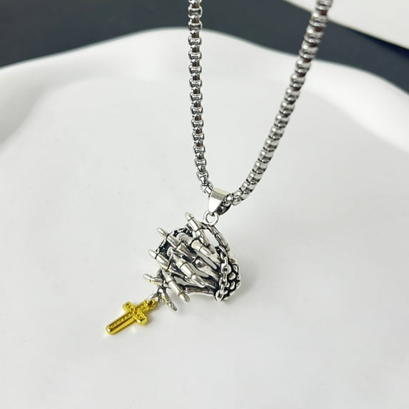 Halloween Silver Vintage Necklaces, Anniversary Gifts, Metal Decorations for Men and Women, Personalized Silver Jewelry