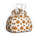 thumbnail image 1 of Halloween Simple Pumpkin Pattern Drawstring Lunch Bag Women - Drawstring Lunch Bag Insulated for Work Office - Stain-Resistant Large Lunchbags for Women with Multi-Pockets, 1 of 6