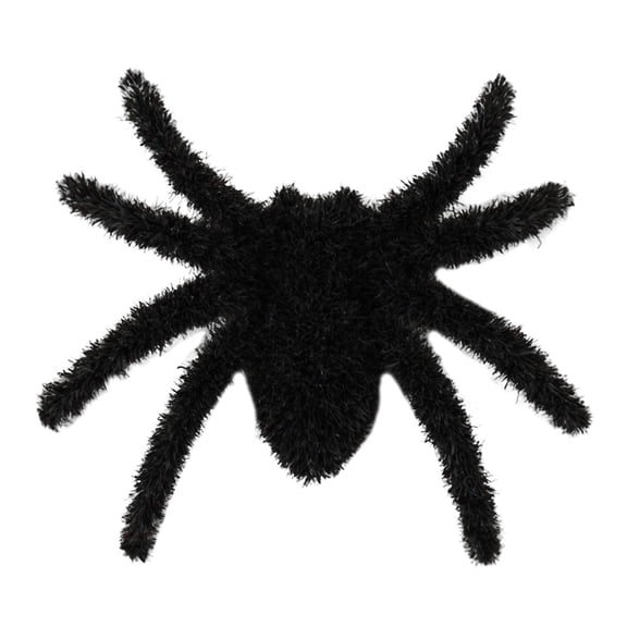 Sahpxhe Halloween Simulation Flocking Spider with Burrs, Realistic Fake Spider Props for Halloween Home, Carnival Bar, Party Decor 2.75Inch Black