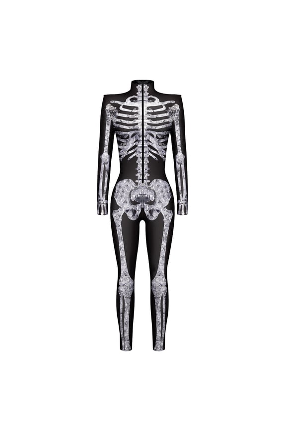 Halloween Skeleton 3D Digital Printing Shaping Jumpsuit 1773656642700005