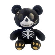 Halloween Skeleton Bear Plush Toy, 7.9 Inch Spooky Horror Teddy Bear Stuffed Doll, Creepy Skull Bear Plushie, Soft Halloween Party Decoration Gift for Kids Collectors
