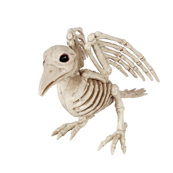 Halloween Skeleton Bird Decoration 5.5 Inch Plastic Figurine