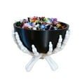 thumbnail image 1 of Halloween Skeleton Candy Bowl - Skeleton Hands Bowl Stand - Plastic Skull Hand Dish Holder for Home Decoration - Figurine Tray, Gothic Halloween Display Holder for Candy, Decor or Trinkets, 1 of 6